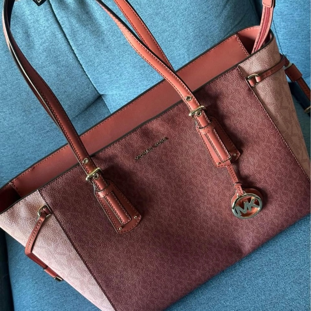 Michael Kors Pink and Brown Designer Tote